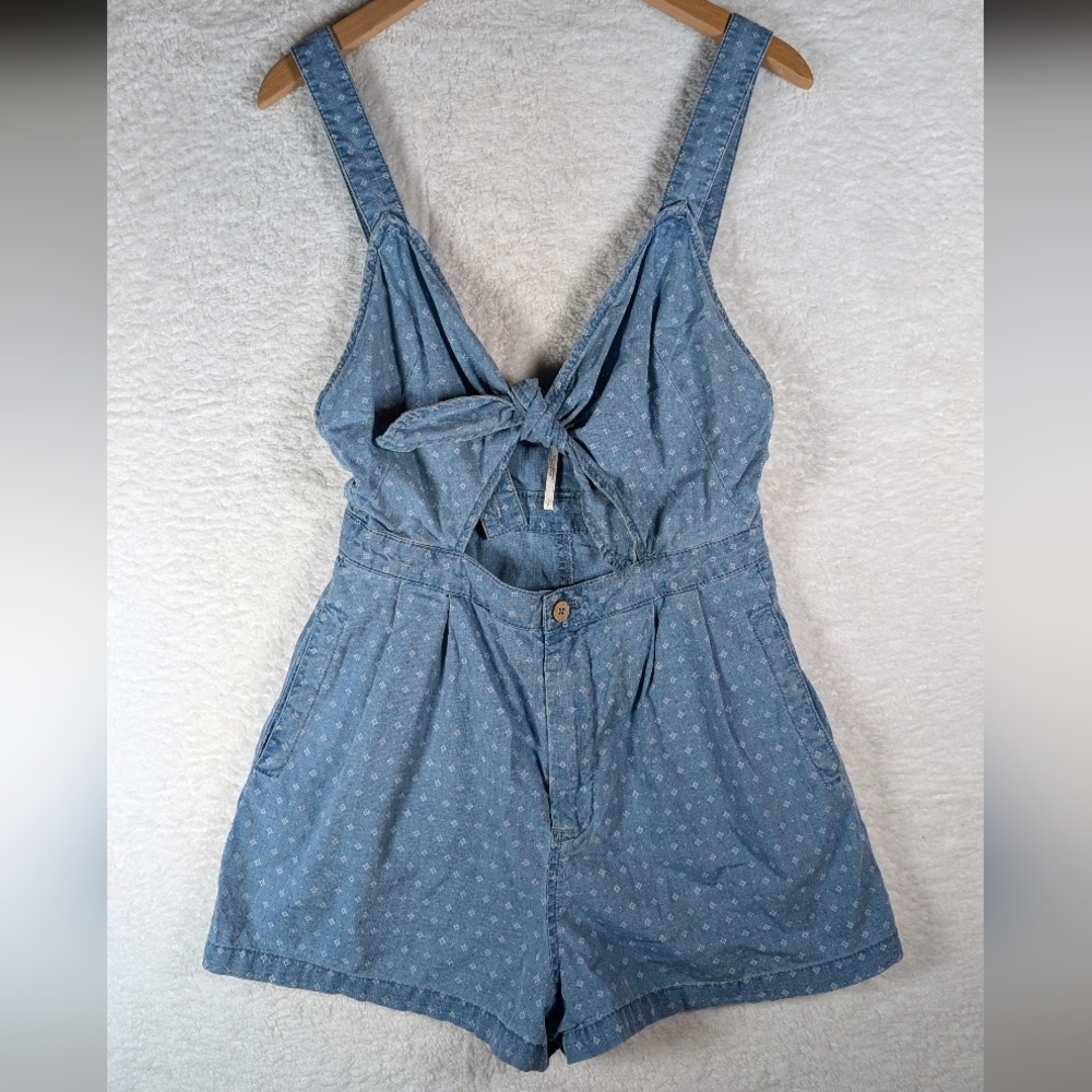 Free‎ People Light Blue Denim Overalls - Picture 4 of 7